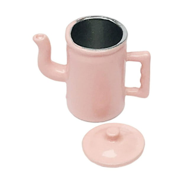 1/12 Scale Dollhouse Mini Alloy Coffee Pot Bedroom Tableware Supplies Decor